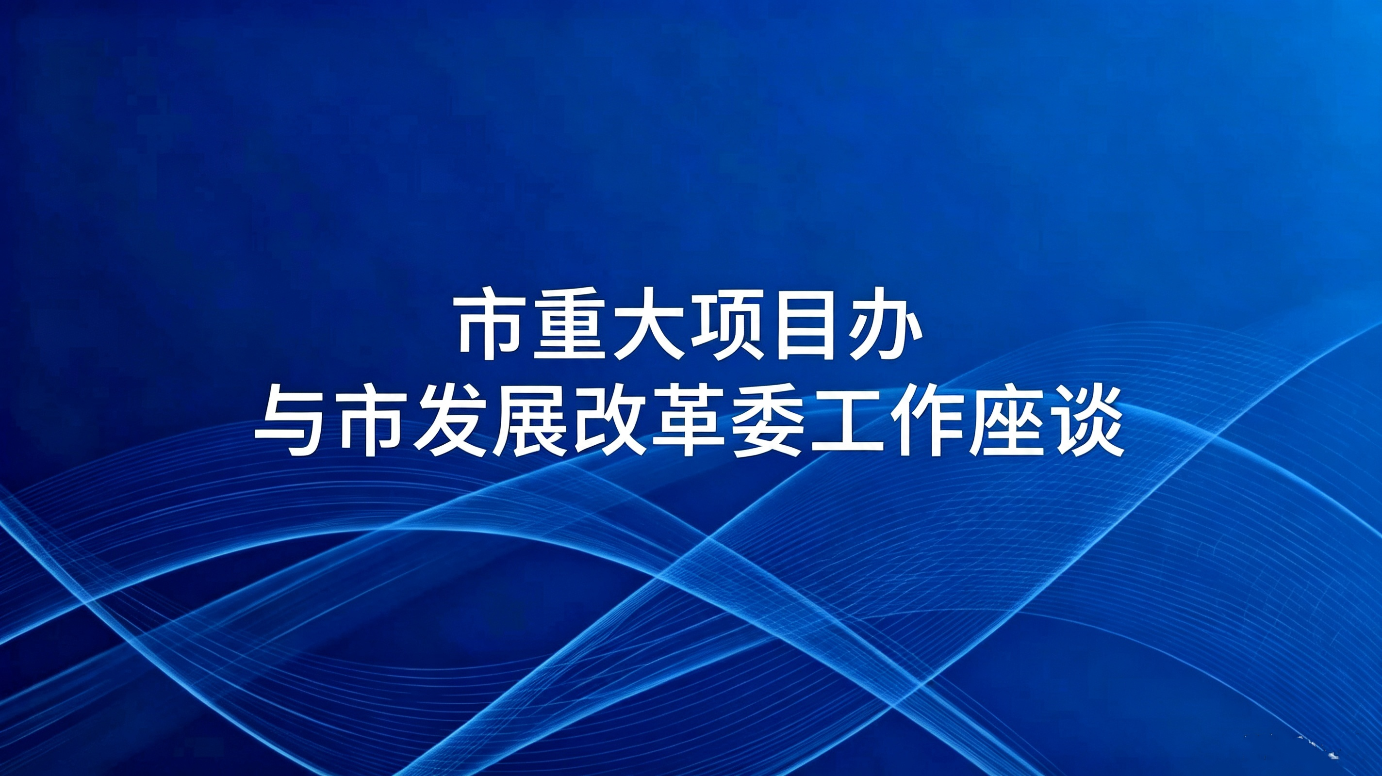 市重大项目办与市发展改革委工作座谈